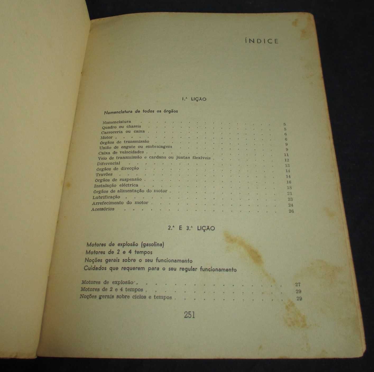 Livro Apontamentos de Mecânica para O Condutor Profissional 1956