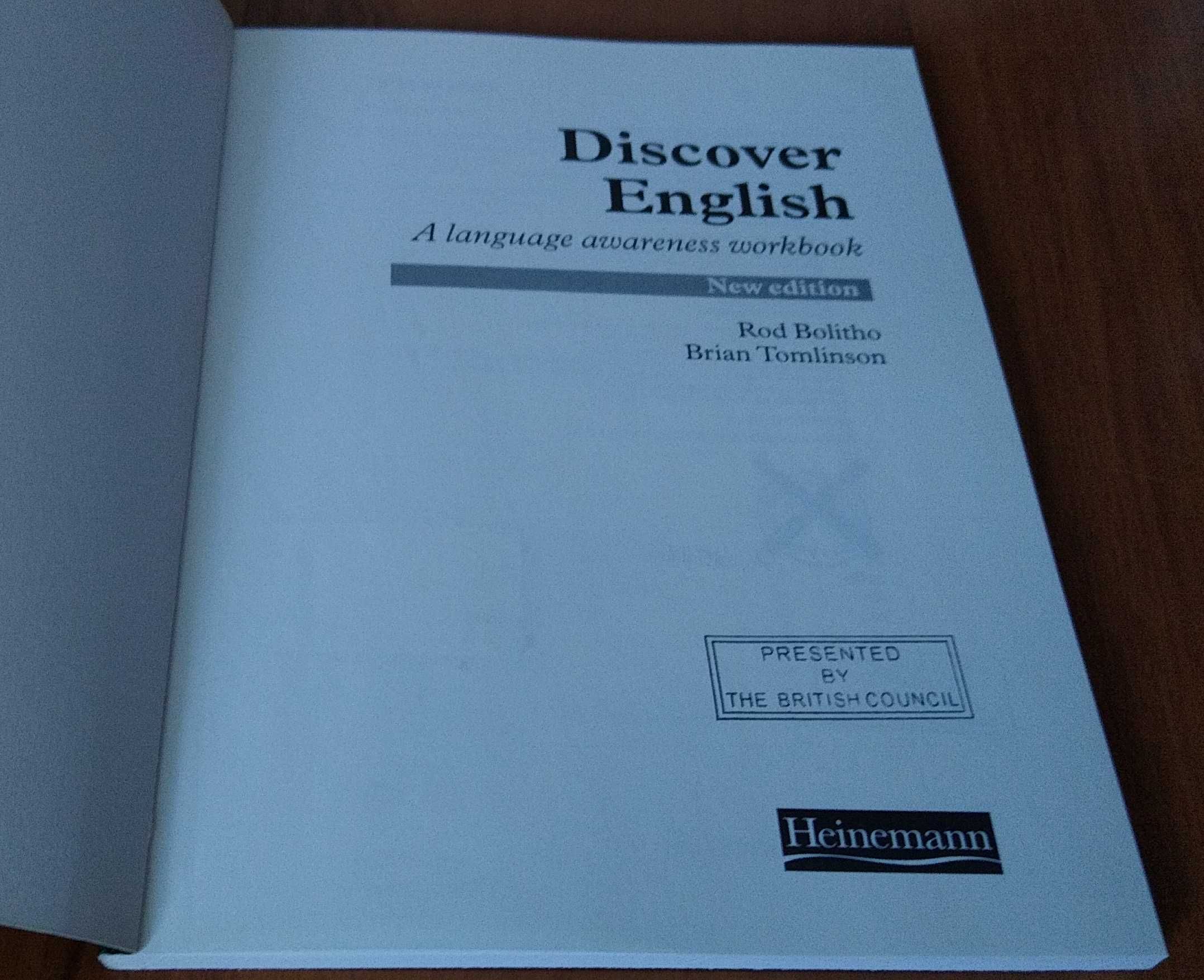 Discover English a language awareness workbook Bolitho Tomli