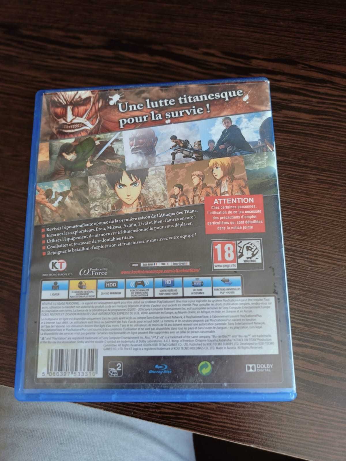 Attack on Titan (AOT) gra PS4