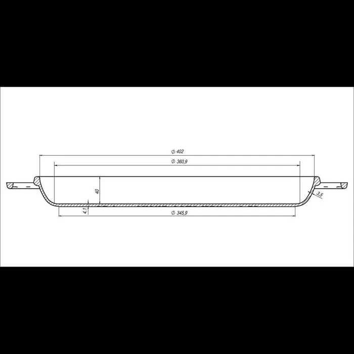 Казан 12л, 40см. Чавунний кришкою-сковородою (V12СРWok) вага 12 кг