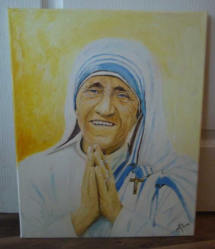 Obraz olejny na płótnie Matka Teresa z Kalkuty 40x50 cm