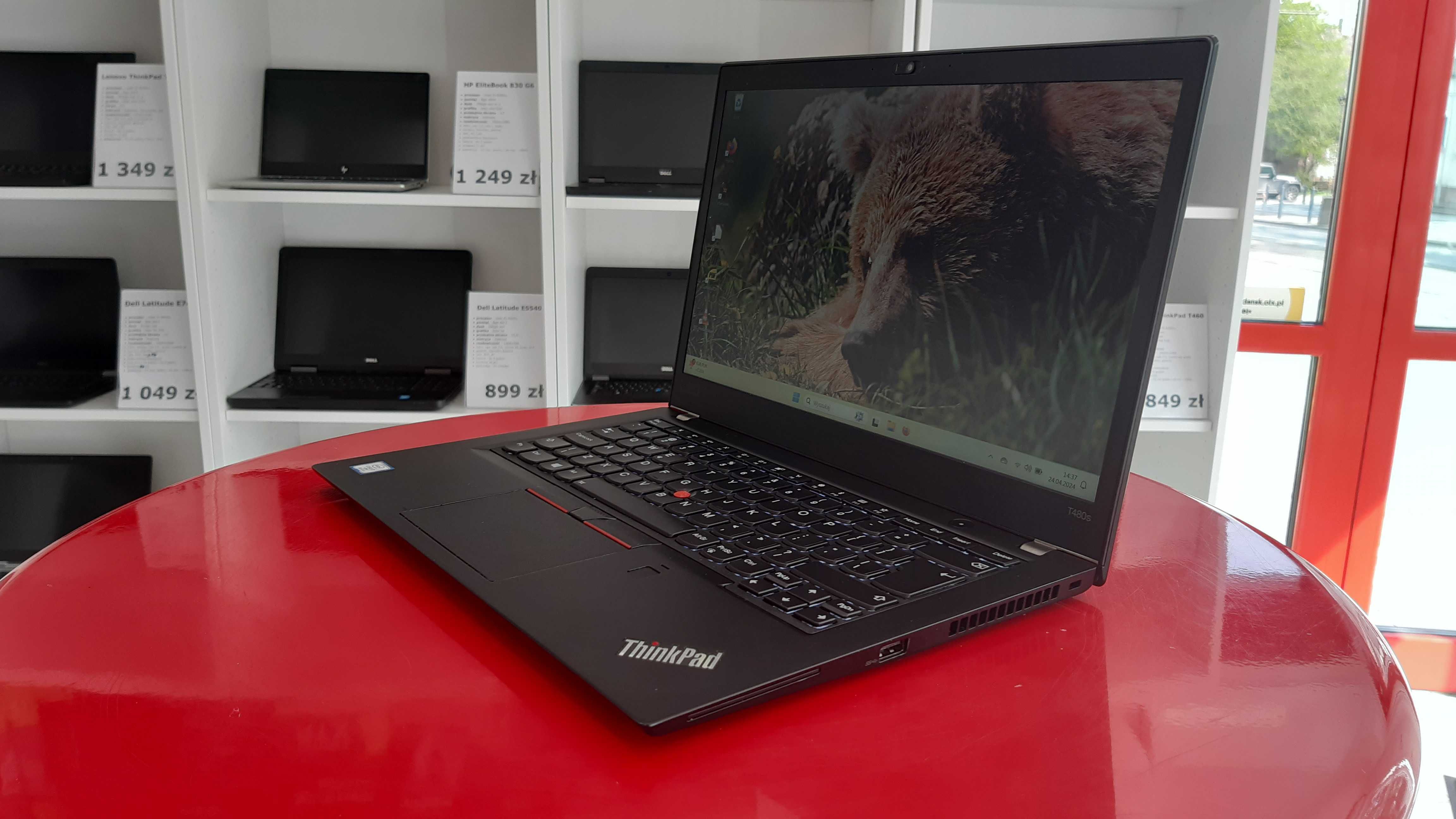 Laptop Lenovo ThinkPad T480s 14" i7-8gen 24GB/512SSD LTE FV23 Raty0%