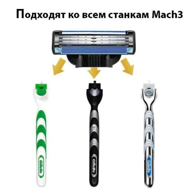 ⫸ Gillette Mach 3 cменные кассеты лезвия для бритья Джилет жилет мач 3