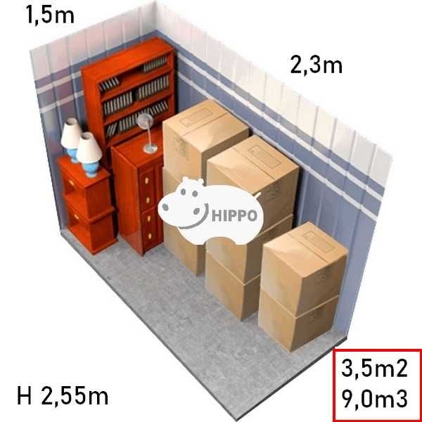 3,5m2 / h2,7m  Self Storage HIPPO24 Magazyny Samoobsługowe Wwa Ursynów