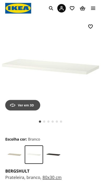Prateleiras brancas IKEA BERGSHULT