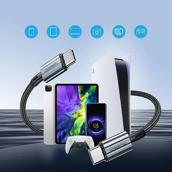 Kabel Choetech XCC-1014 USB-C / USB-C PD 60W - szary