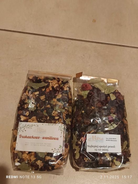 Dwie herbatki owocowe