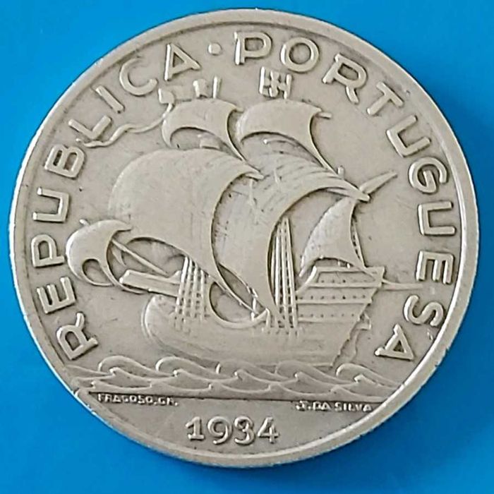 10$00 de 1934, Republica Portuguesa Prata