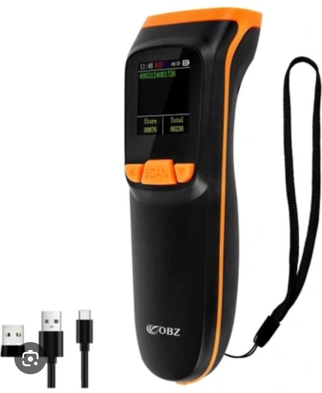 Bezprzewodowy Skaner Kodów Kreskowych Bluetooth z Pamięcią + USB