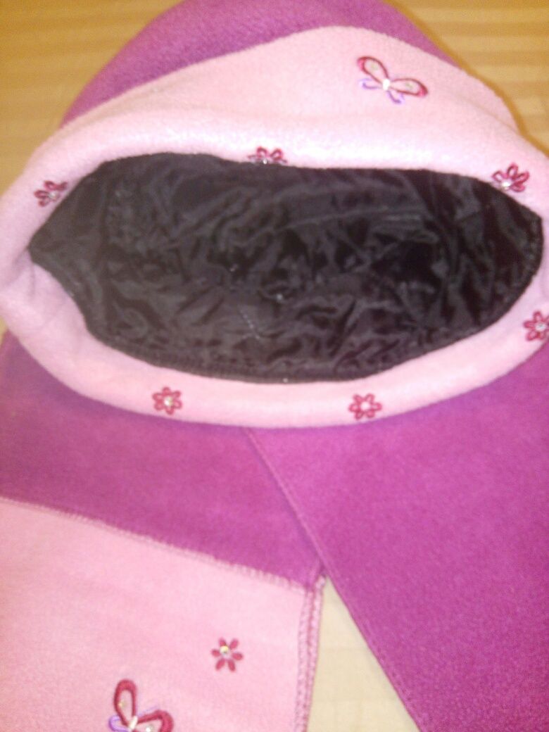Набор флисовый шапка шарф зимний комплект на подростка девочку