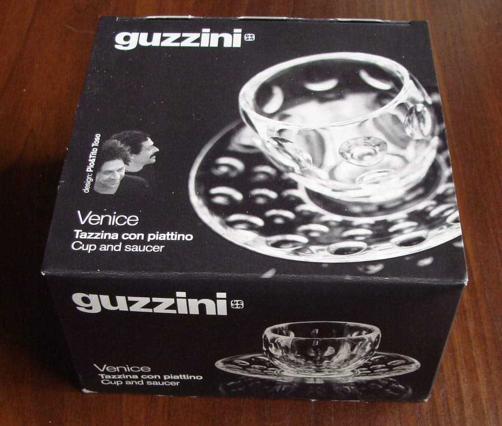 4 filiżanki Guzzini Venice szkło 100 ml