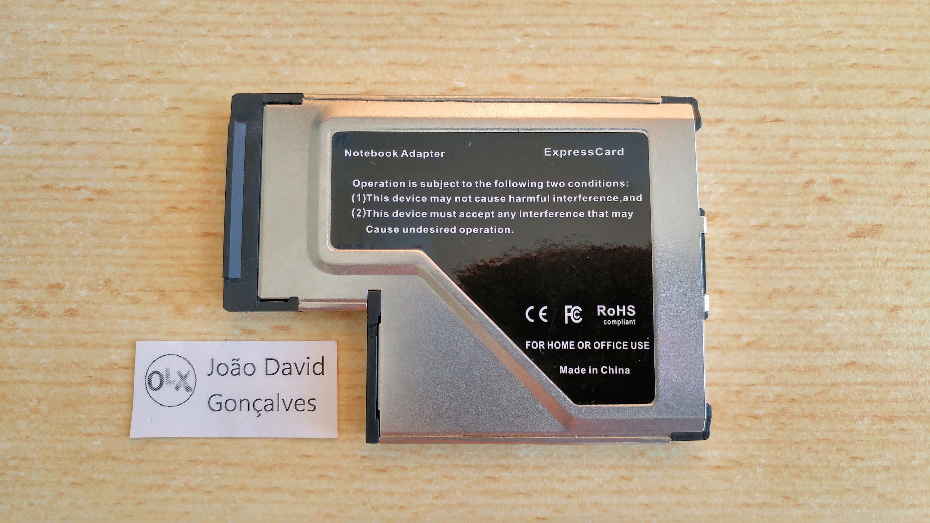 Placa Express Card 54 mm USB 3.0 com hub 2 portas para portátil