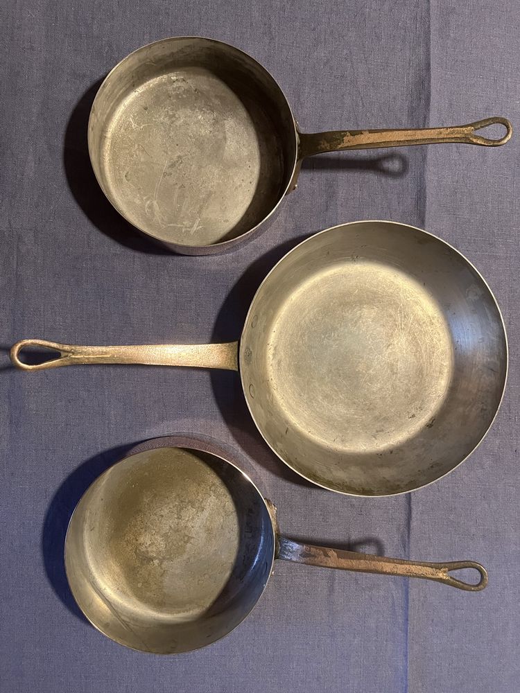 3 frigideiras / sertãs em cobre