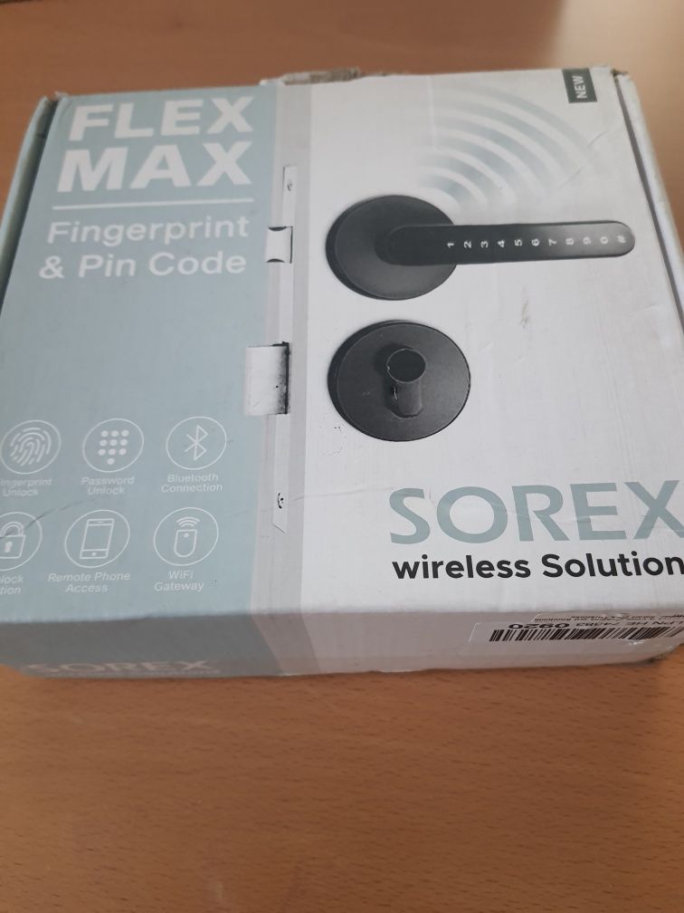 Klamka SOREX FLEX Max Bluetooth odcisk palca i kod numeryczny