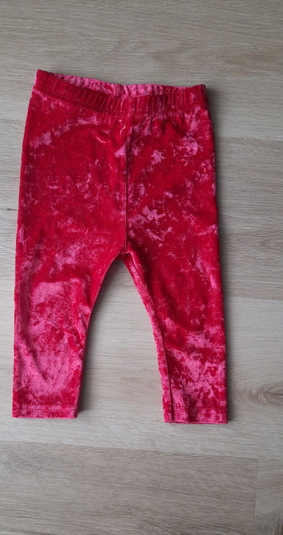 Welurowe legginsy 74 czerwone so cute by pepco
