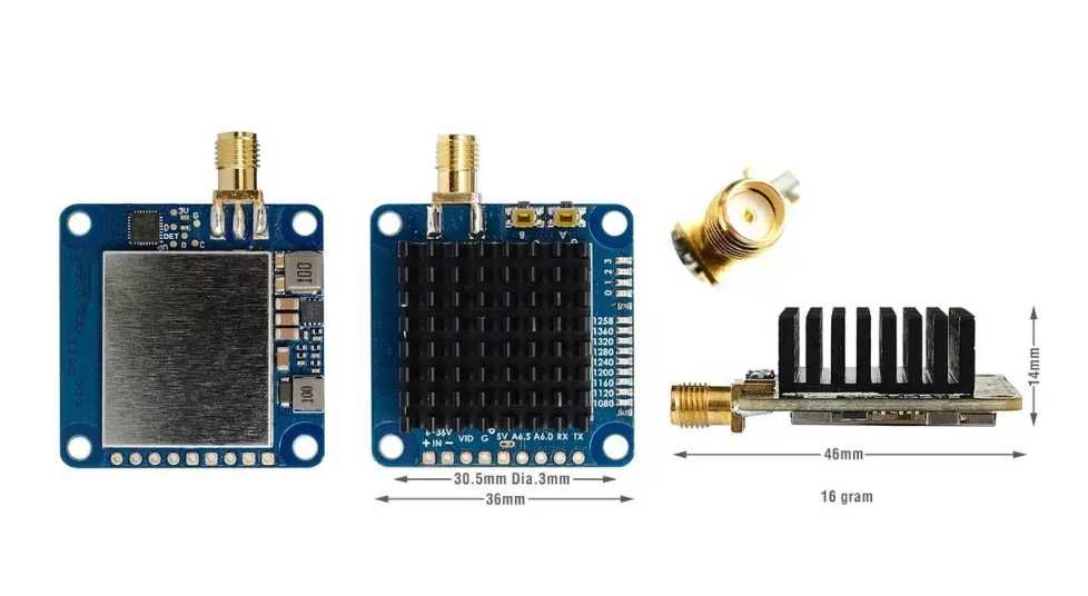 Відеопередавач MATEK 2W VTX 1G3TE V2 9CH 1.2-1.3GHz