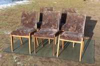 Krzesła PRL 5 sztuk retro