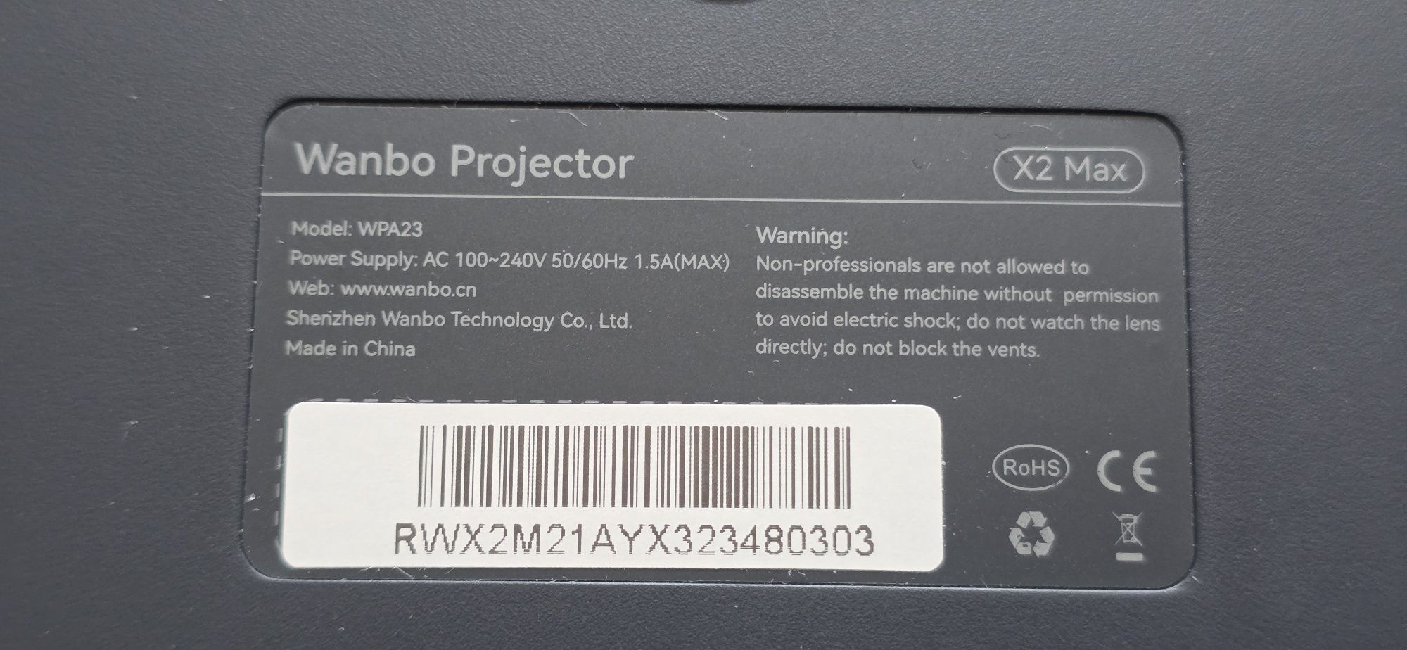 Projektor Wanbo X2 max