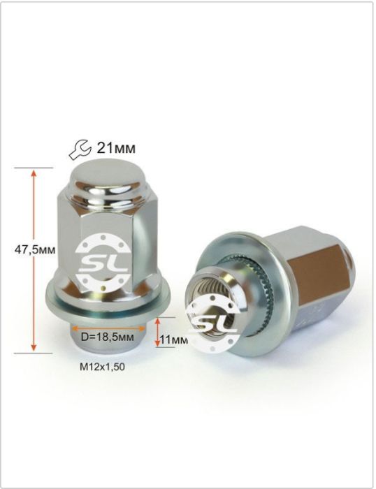 Колесные гайки для Ford, Honda, Mazda, Toyota, Nissan, Subaru и т.д.