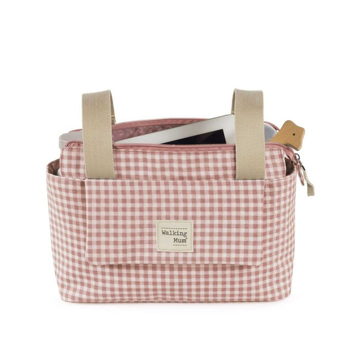 Torba do wózka organizer Walking Mum I Love Vichy Pink
