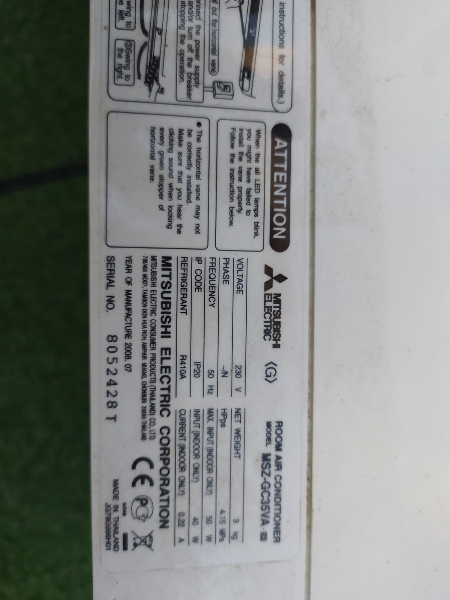 Ar condicionado Mitsubishi