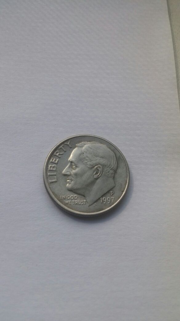 Монета one dime 1997 оригинал