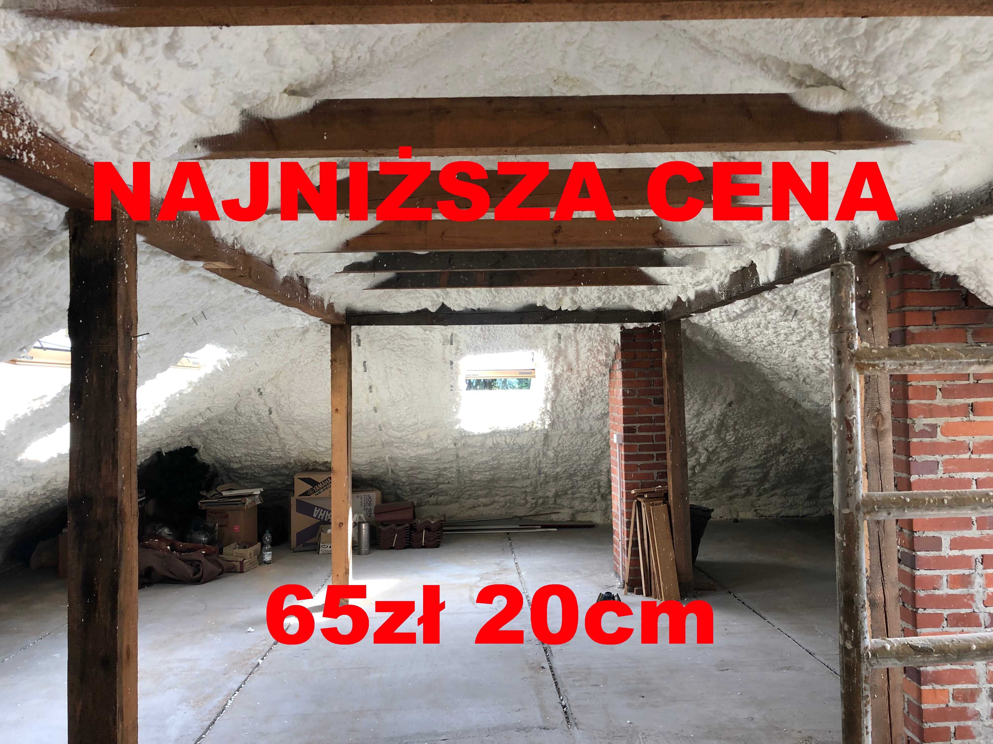 65zl Ocieplenie pianą PUR, Izolacje natryskowe, pianka PUR, piana PUR