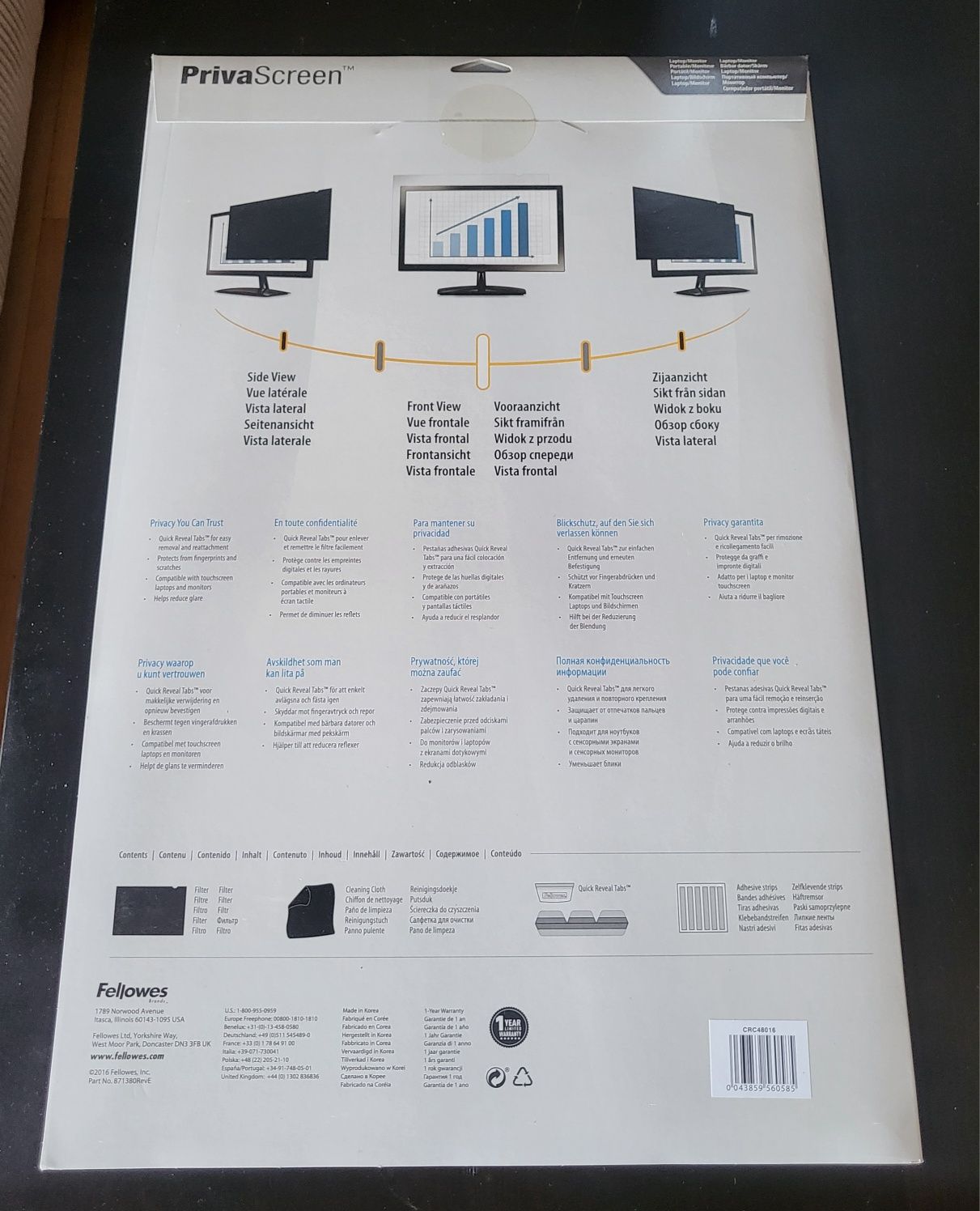 Filtr prywatyzujący FELLOWES Privascreen™ 24.0" 16:10