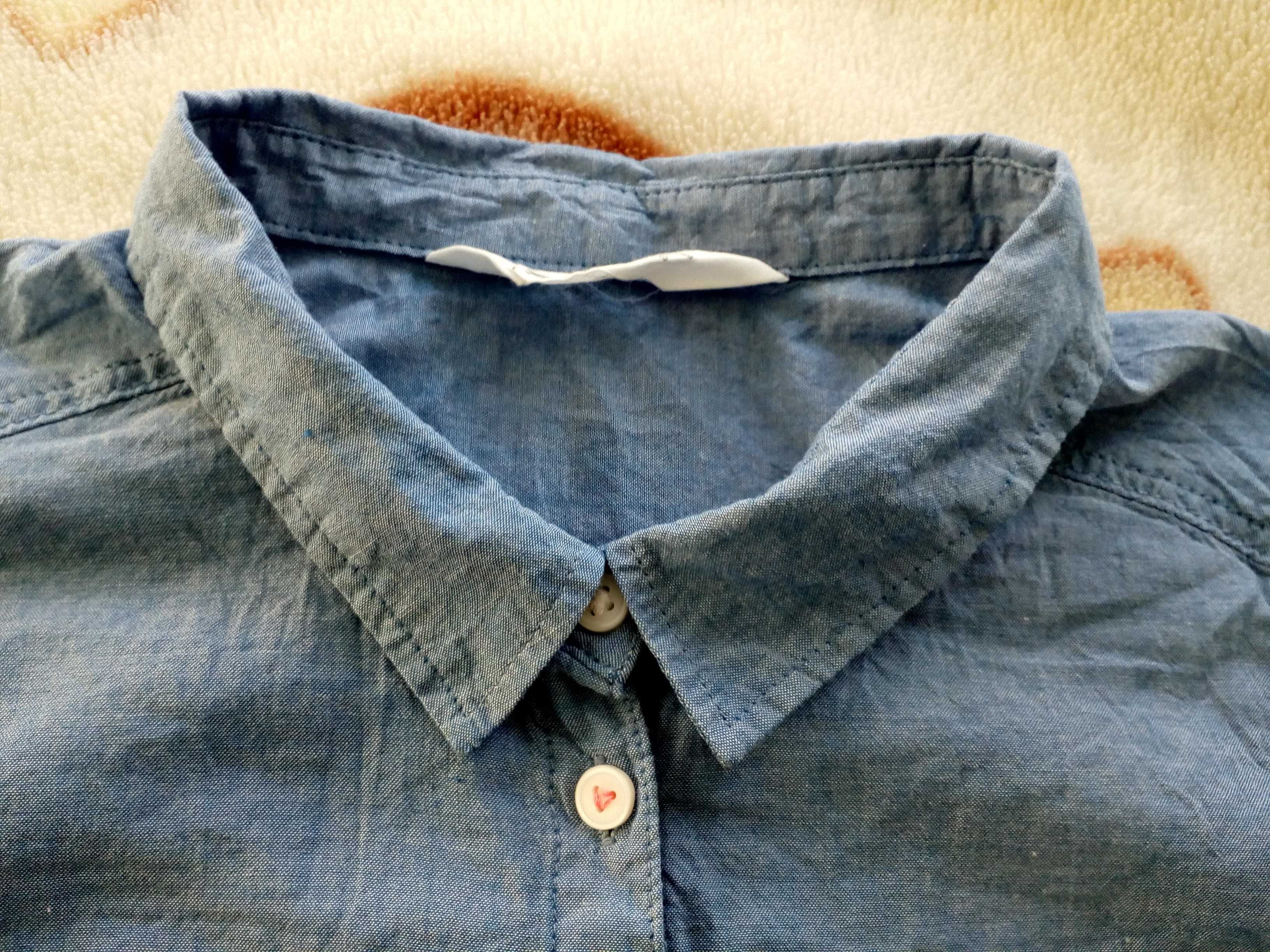 Niebieska wiązana koszula na ramiączkach H&M 164 - 170 jak nowa
