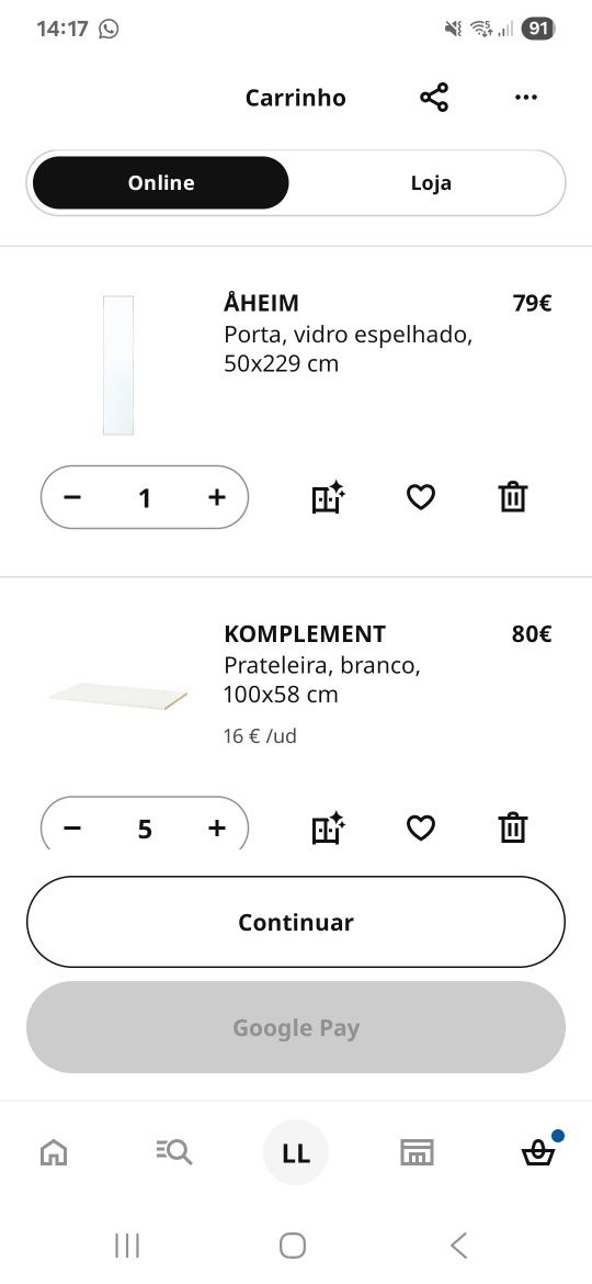 Vendo 3 Armarios pax 236 altura x 35cm profundidade e módulo de canto