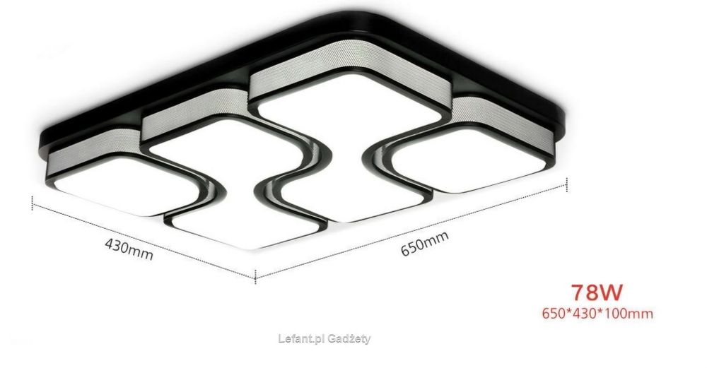 Lampa Led Plafon z Pilotem , Modern Design