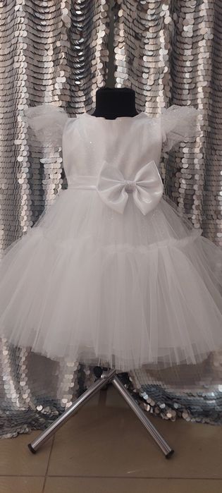 Дитячі святкові новорічніі сукні , детское нарядное платье сніжинка