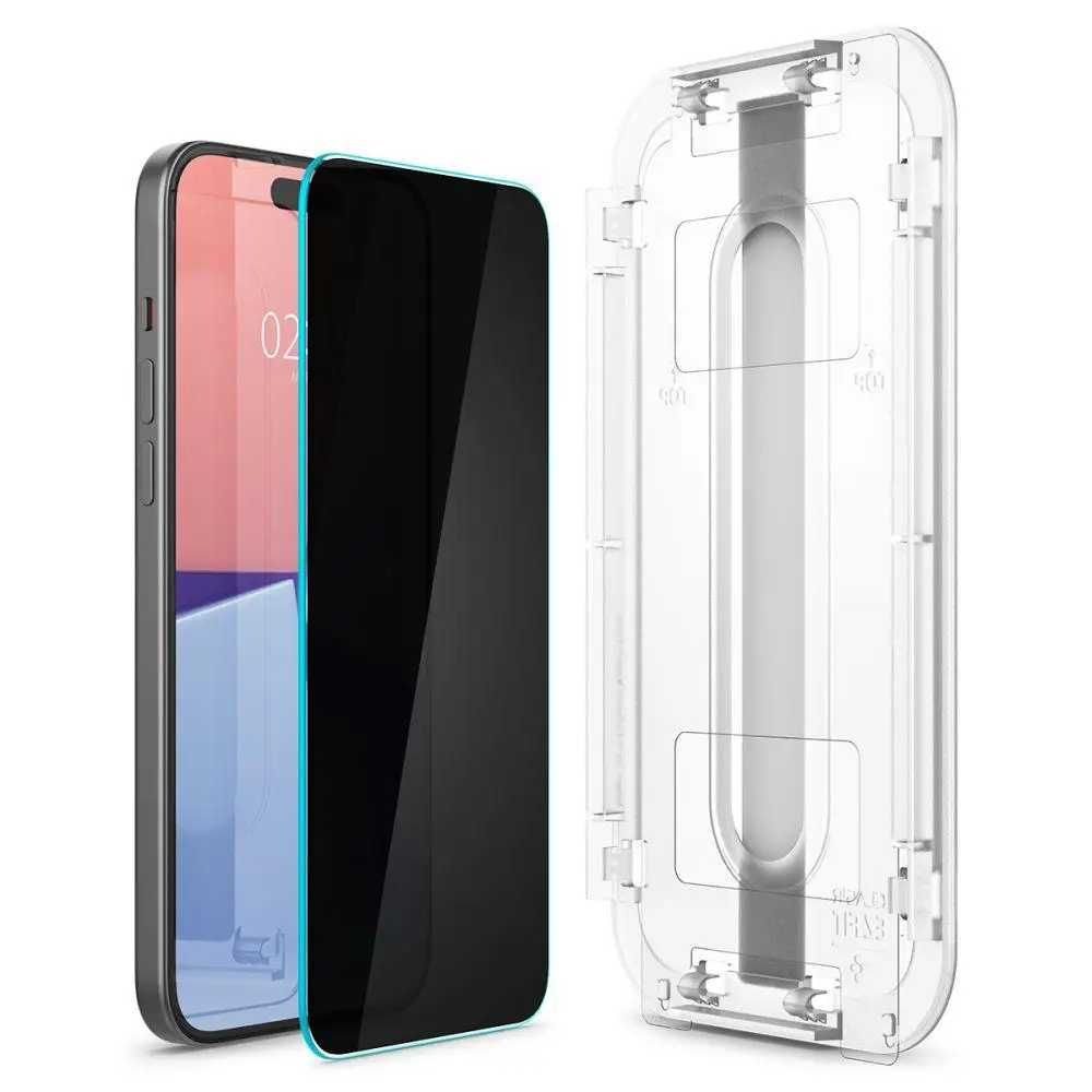 Защитное стекло Spigen Glas.tR EZ FIT Privacy 2-Pack iPhone 15 Pro