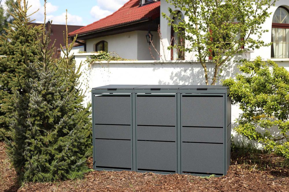 Zabudowa na kosze Top Box Obudowy koszy Osłony koszy 3x240L Premium