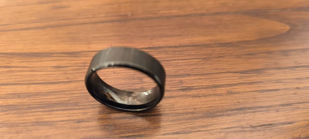 Anel preto de tungsténio