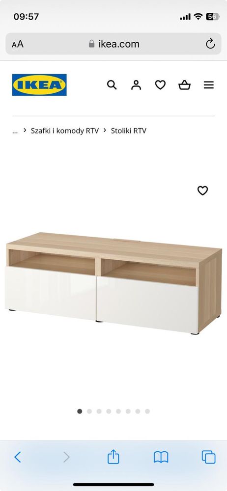 Szafka Ikea Besta dąb z białym