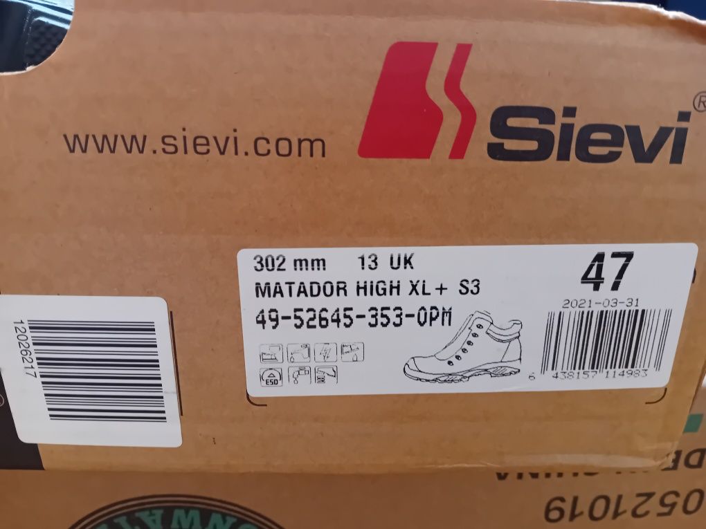 Buty Robocze Sievi r.47 Nowe