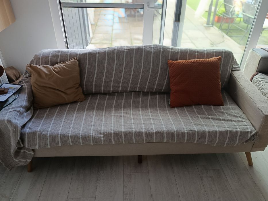 Sofá bege Sklum, 4 lugares usado