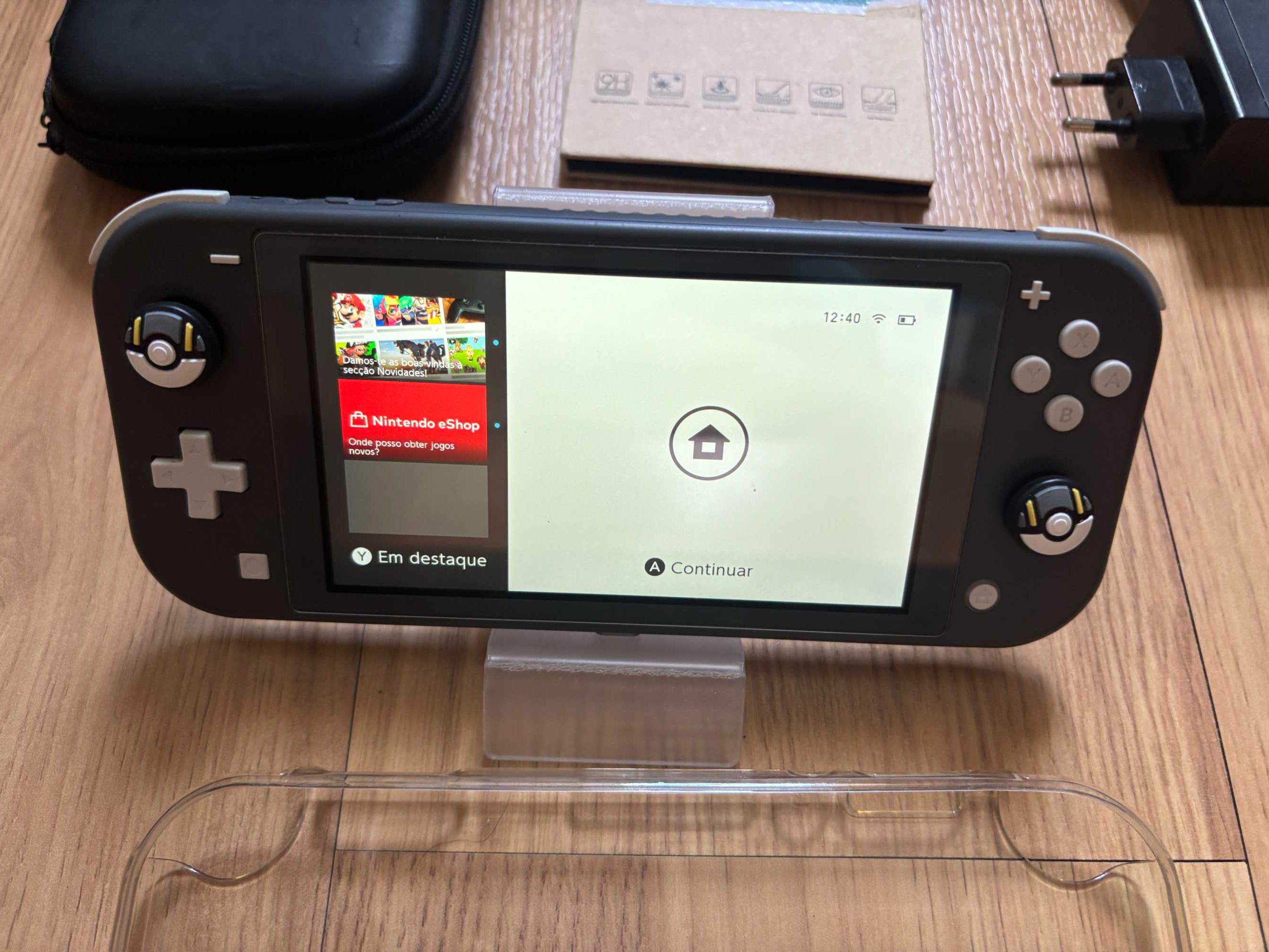Switch lite cinzento como novo + Bolsa original