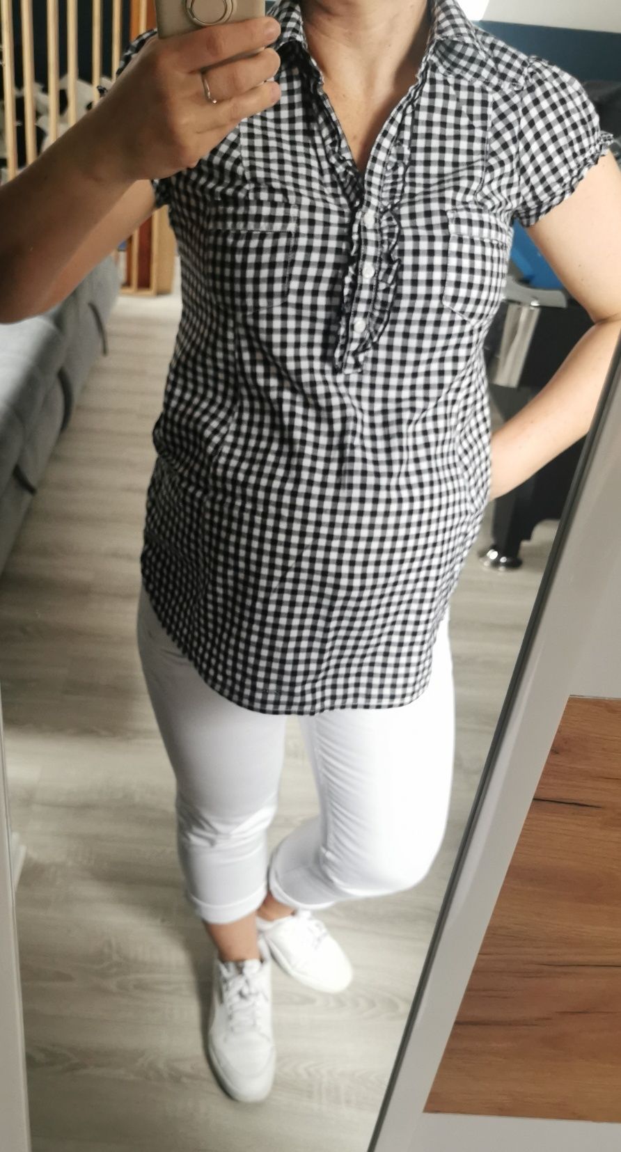 Ciążowa bluzka koszulowa, koszula H&M MAMA rozm S.