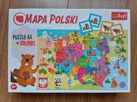 Puzzle mapa Polski i gra memo 2w1