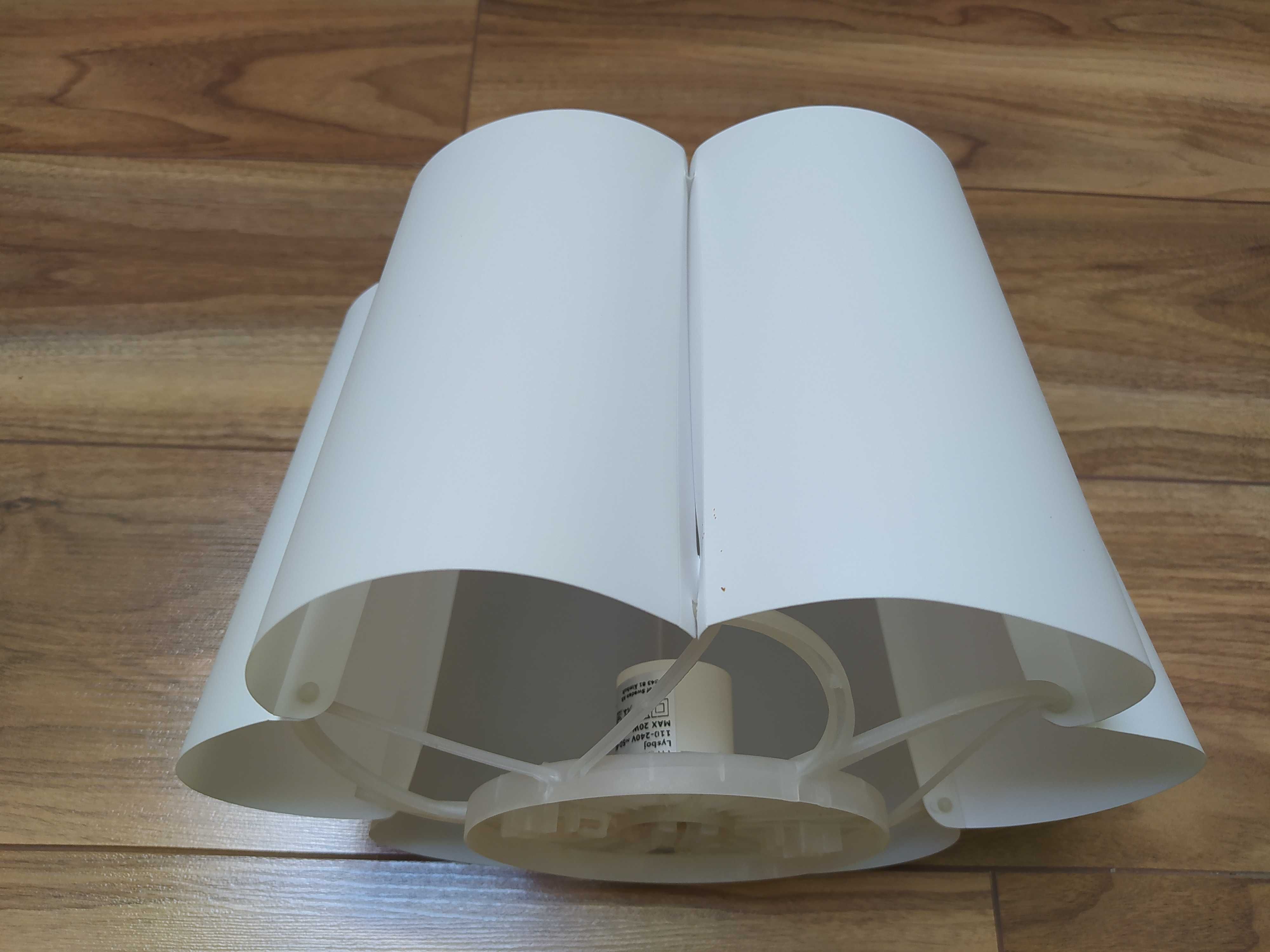 Abażur biały, IKEA typ T1410 z oprawką na żarówkę E27