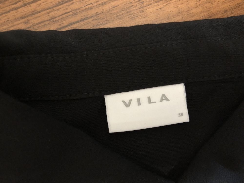 Чорна блуза Vila, 100% віскоза