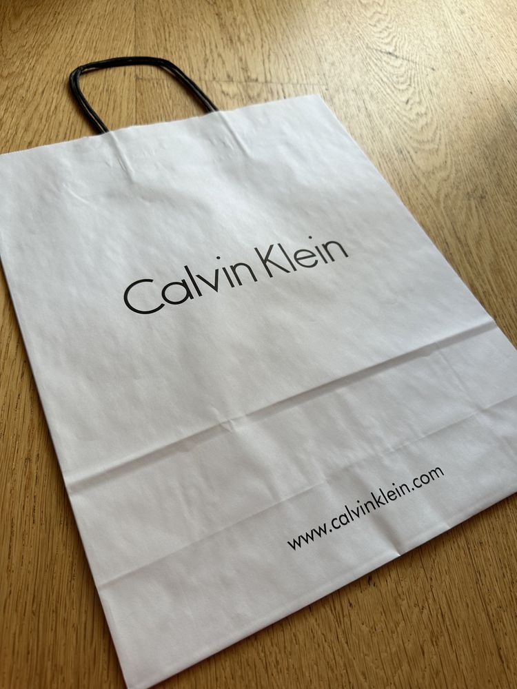 Torba papierowa CK Calvin Klein oryginał biała