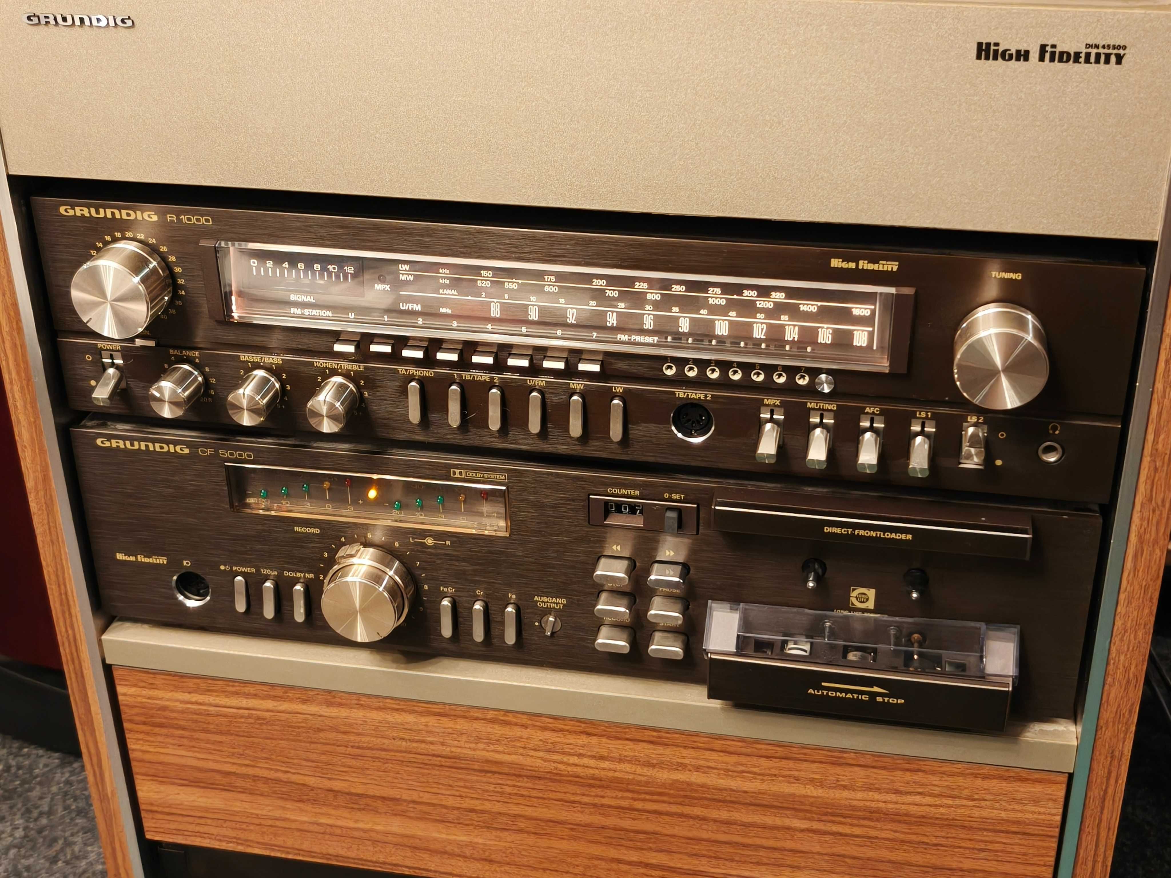 GRUNDIG R-1000 + CF-5000 + ORG Szafka Compact SYSTEM ! uniQ