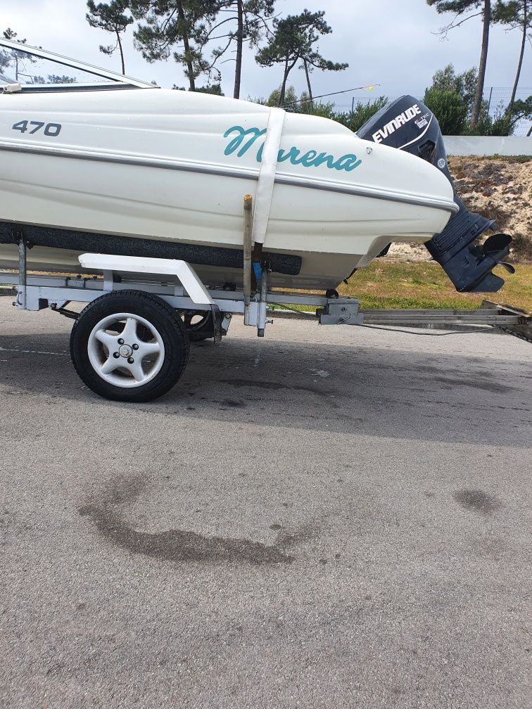 Quicksilver sport 470+ evinrude e-tec 60cv