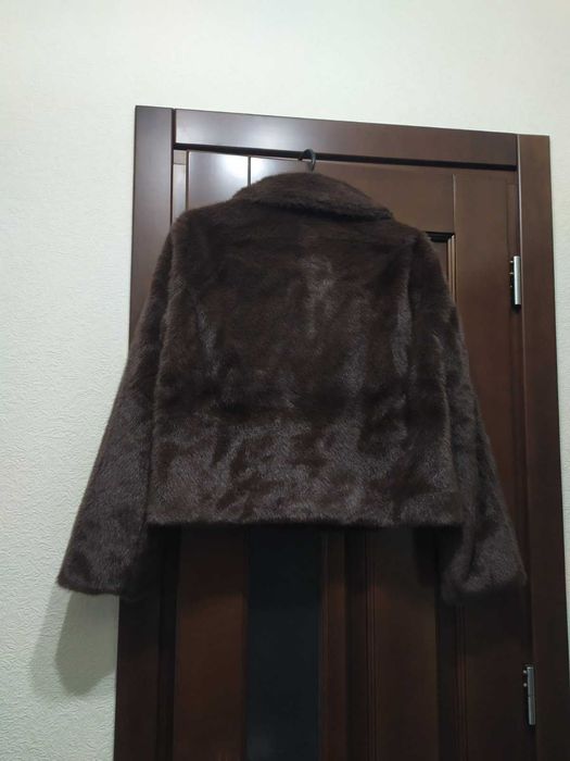 Шубка полушубок норка zara р. М шоколад