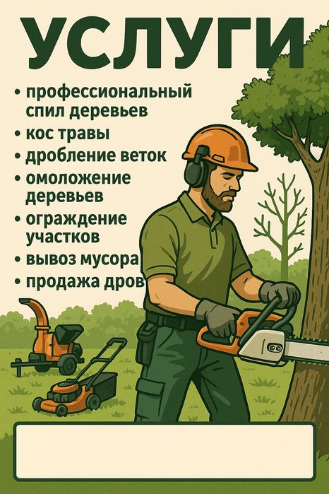 Профессиональный спил деревьев любой сложности