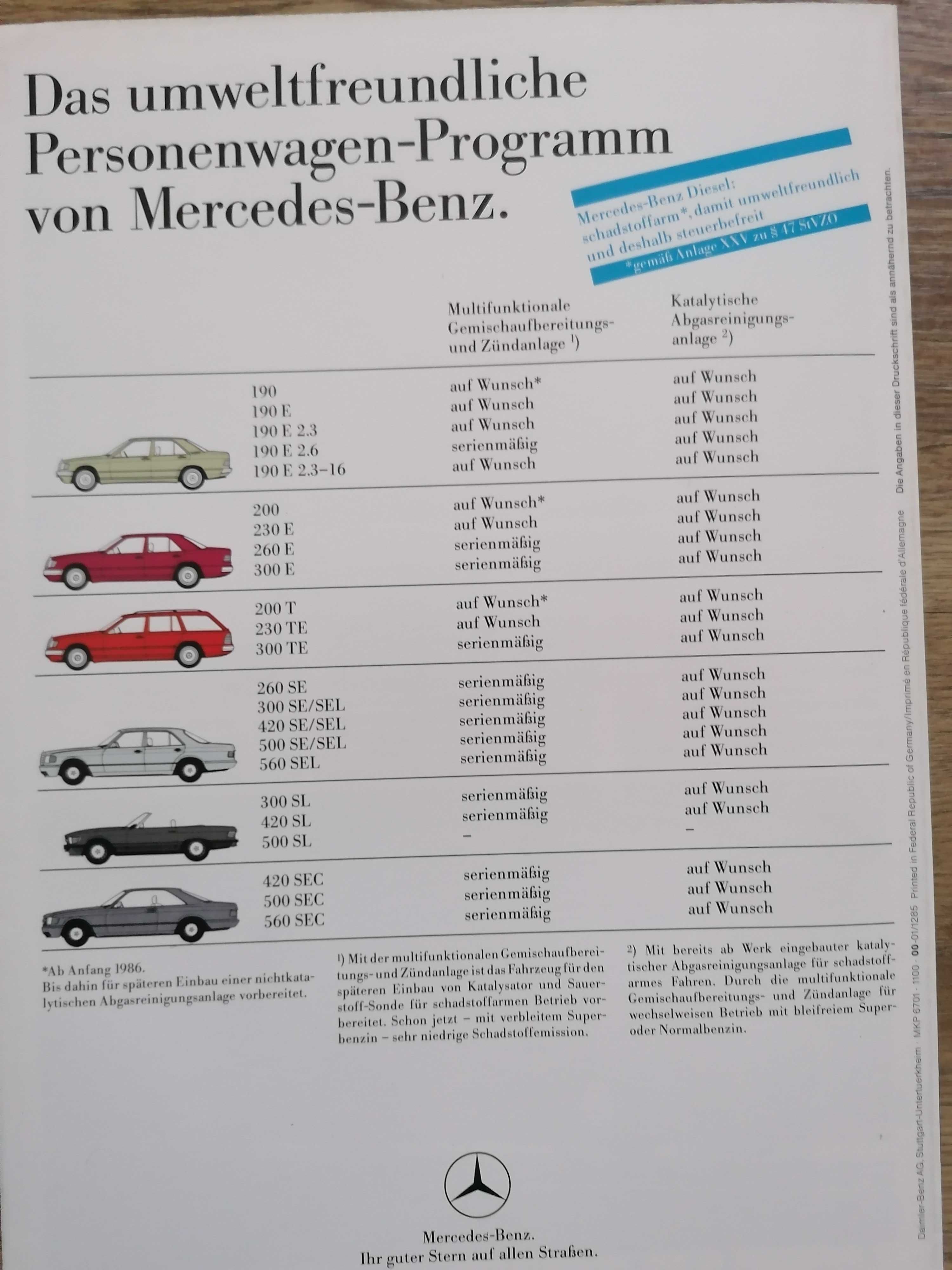 Prospekt Mercedes program