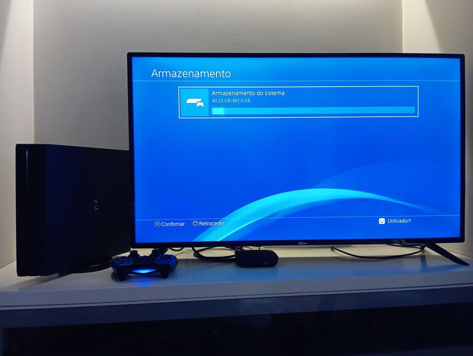 PS4 PRO 1TB 4K PlayStation 4 + comando (LER DESCRIÇÃO)